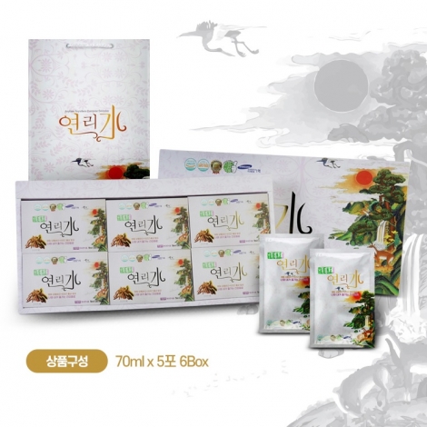 [정다한 연리수] 상황버섯 진액 혼합 홍삼액 70ml x 30포 선물세트