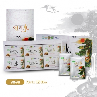 [정다한 연리수] 상황버섯 진액 혼합 홍삼액 70ml x 30포 선물세트