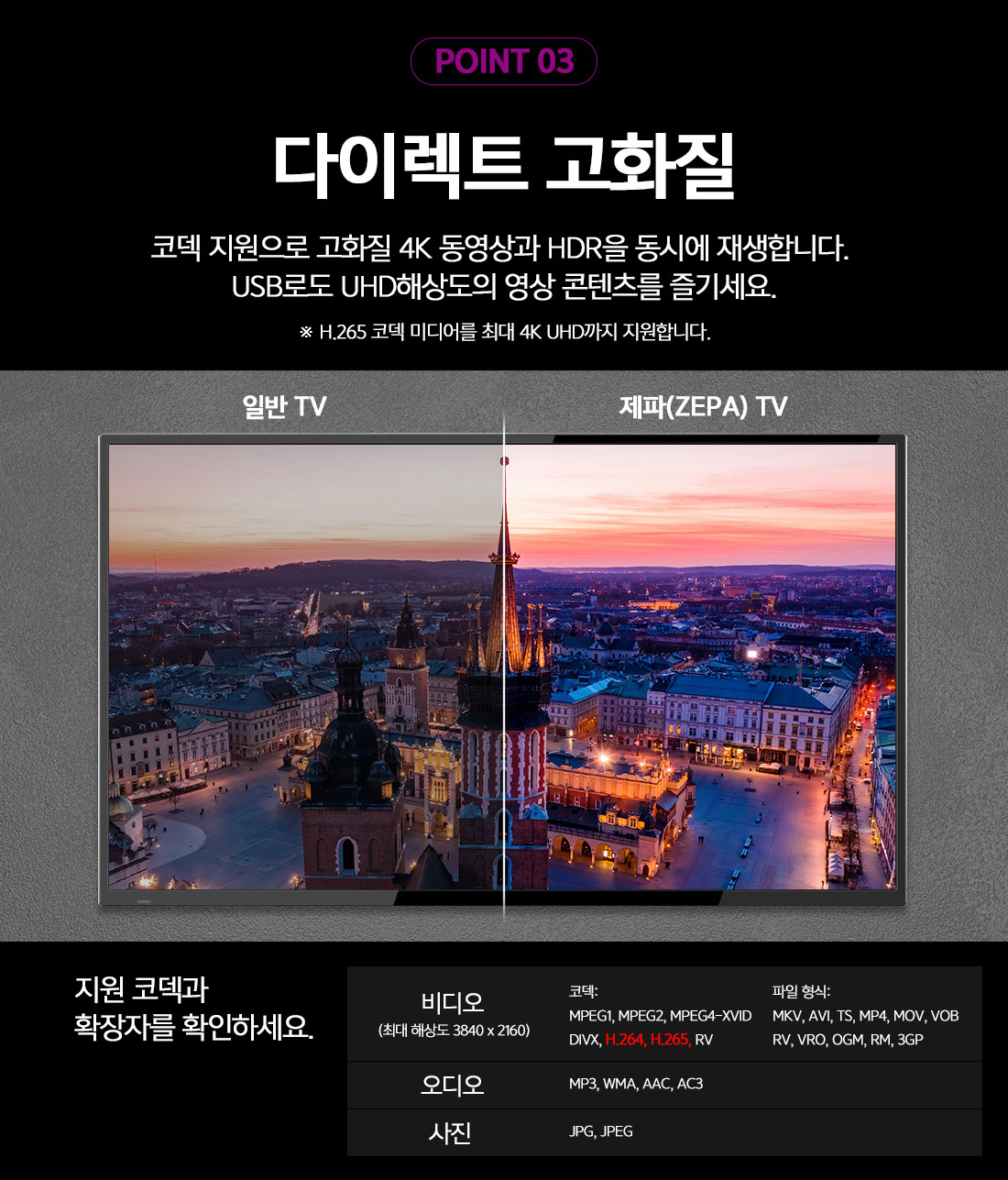 [ZEPA]제파50 UHD 4K TV